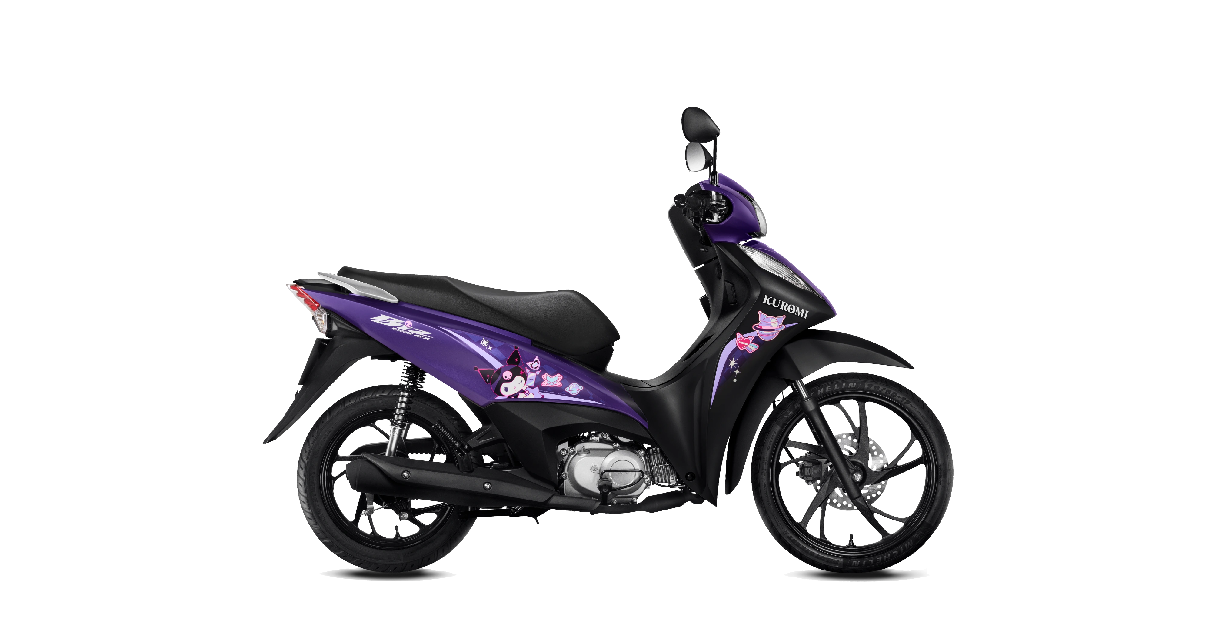 Honda Biz 125 EX Kuromi, edição especial roxa